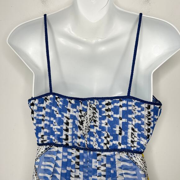 RANNA GILL ANTHROPOLOGIE Maxi Dress Womens Size Small Petite Sunburst Beaded - Picture 8 of 12